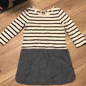 Girls dress gap white and blue 4T
